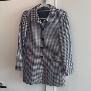 Ann Taylor Black and White Houndstooth Blazer
